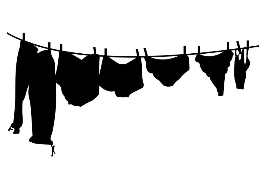 Coloriage corde A  linge